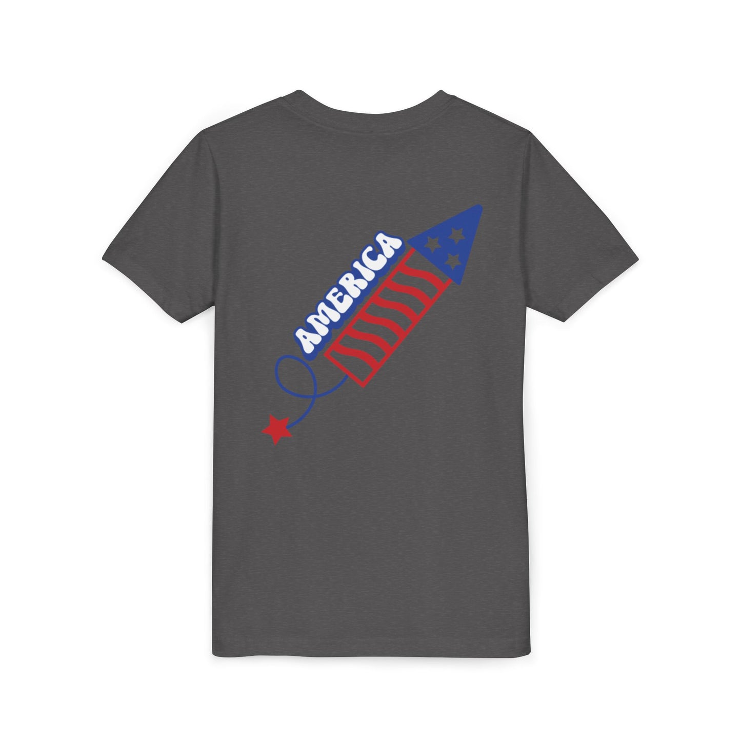 Youth Tee — Patriotic 4th of July Firework Rocket Tee (America)