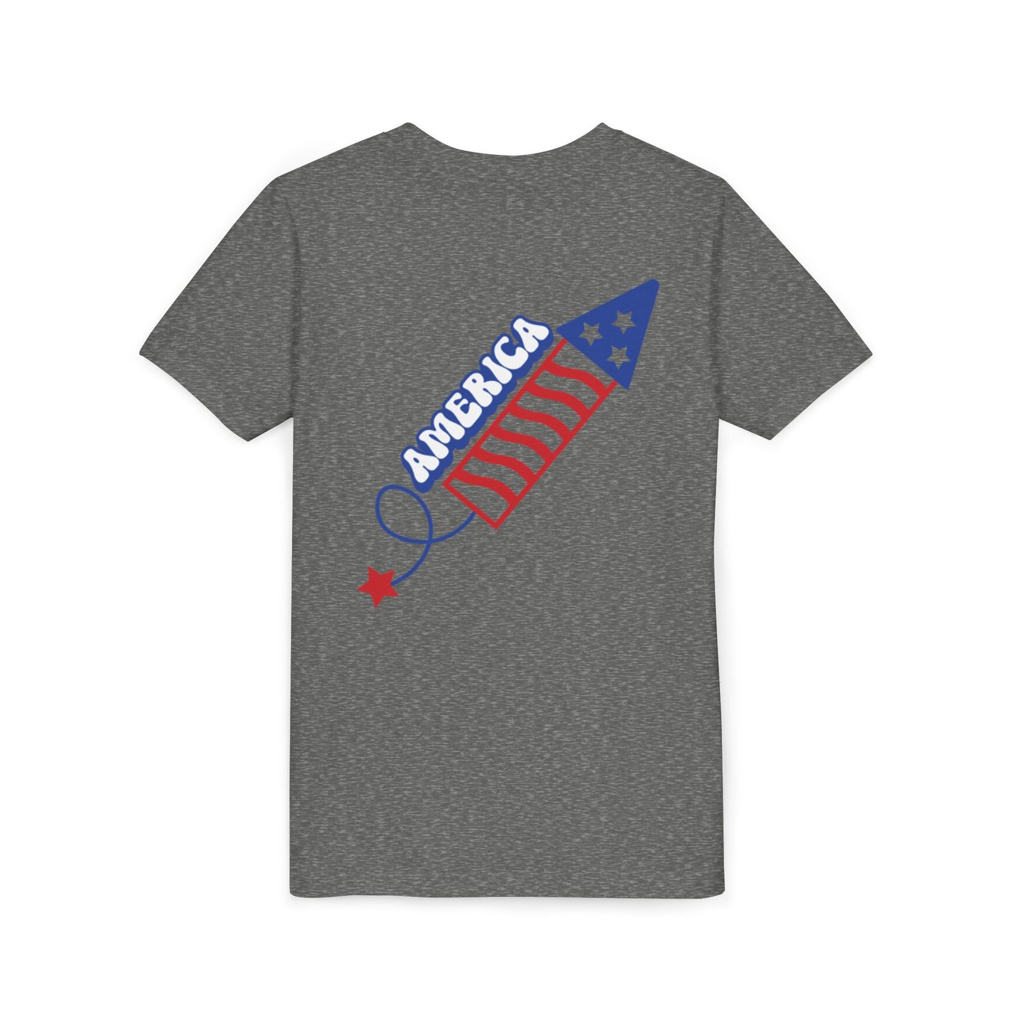 Youth Tee — Patriotic 4th of July Firework Rocket Tee (America)