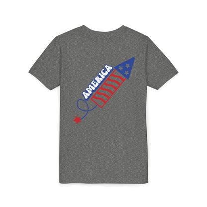 Youth Tee — Patriotic 4th of July Firework Rocket Tee (America)