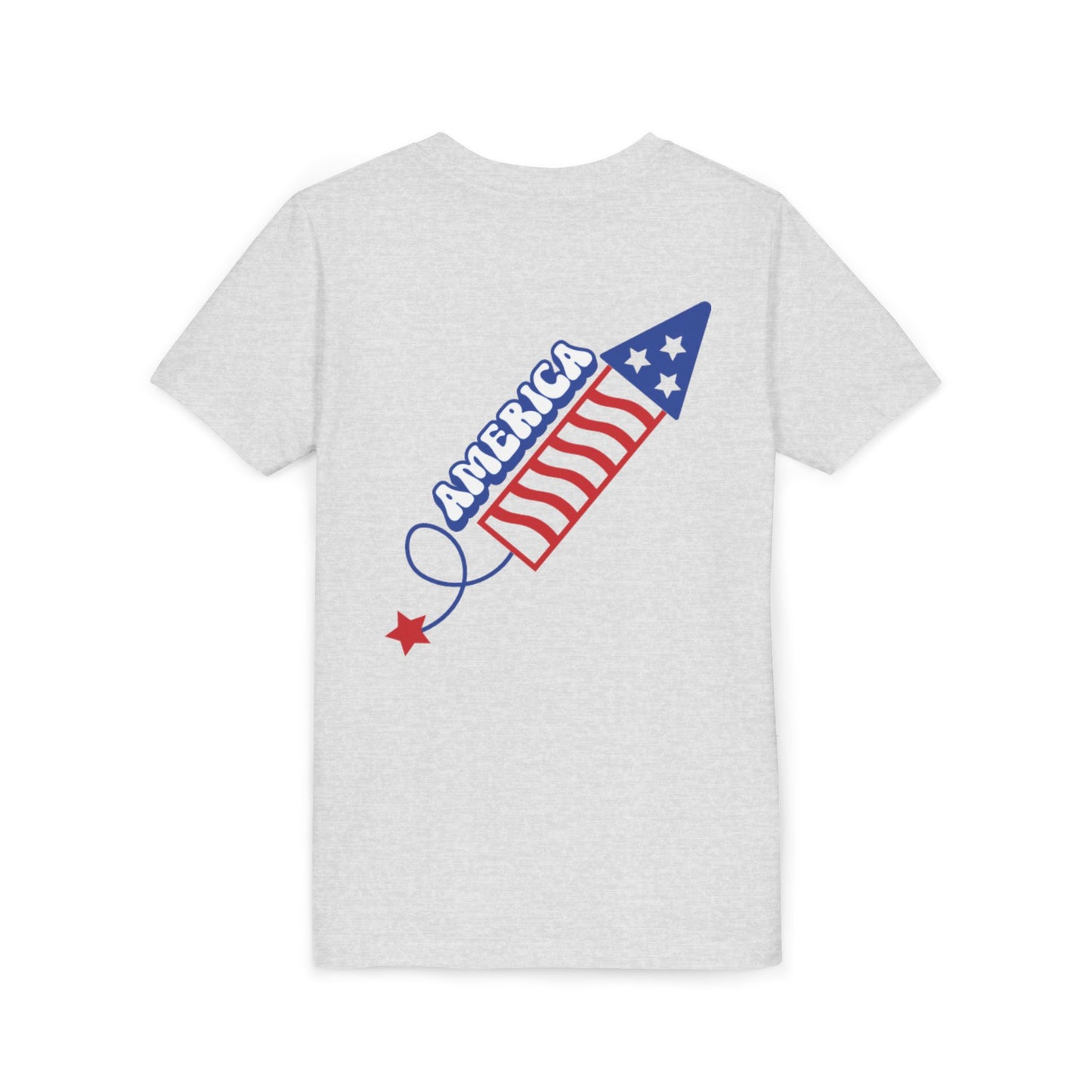 Youth Tee — Patriotic 4th of July Firework Rocket Tee (America)