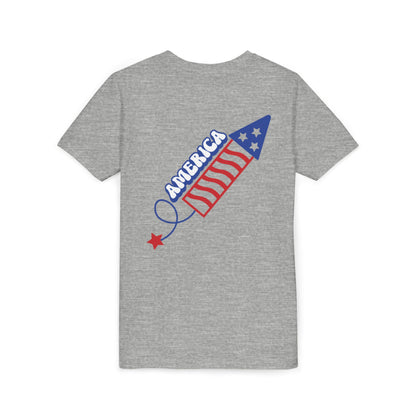 Youth Tee — Patriotic 4th of July Firework Rocket Tee (America)