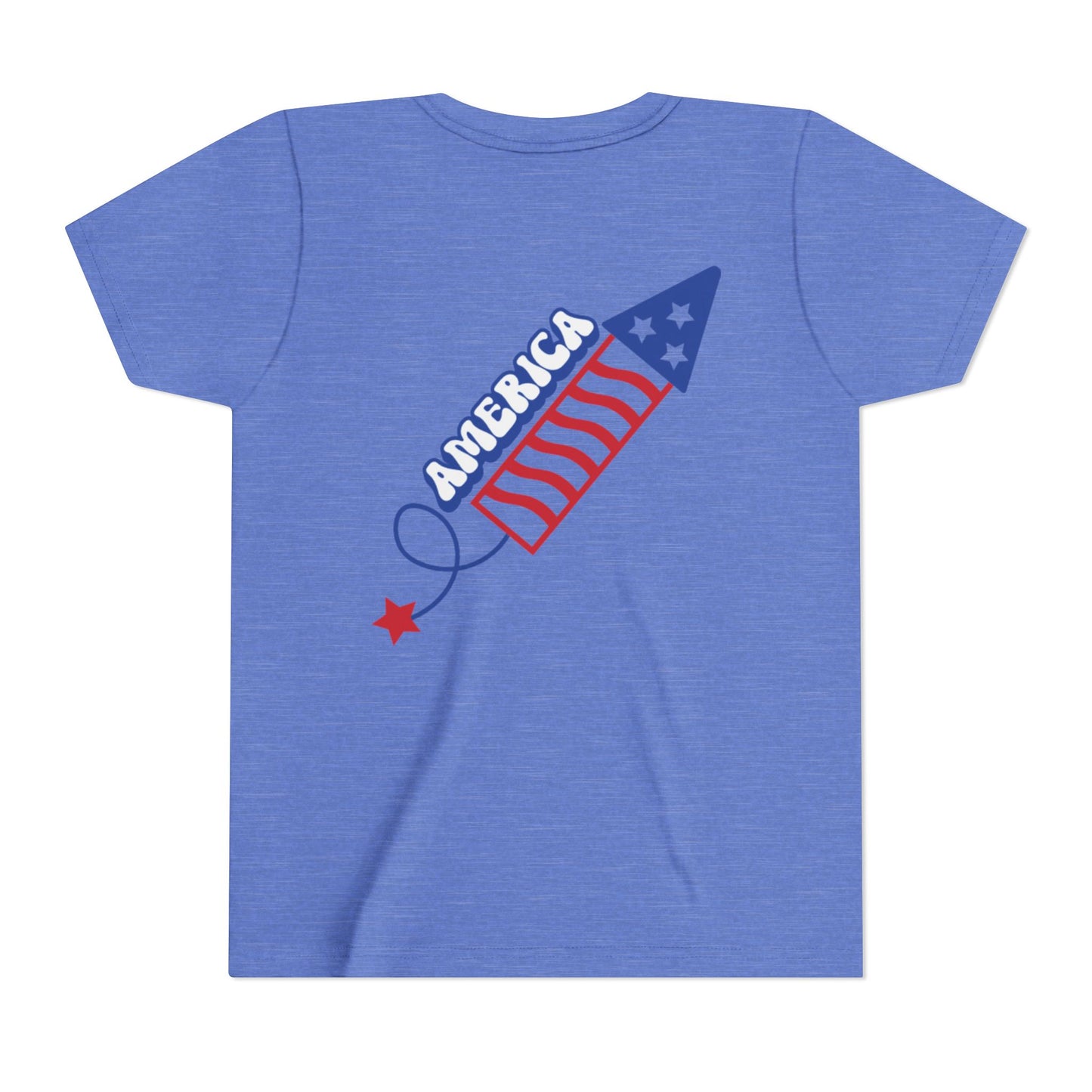 Youth Tee — Patriotic 4th of July Firework Rocket Tee (America)