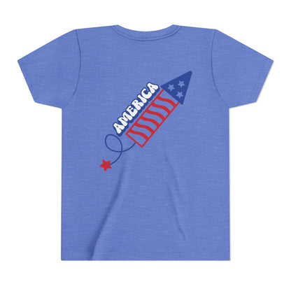 Youth Tee — Patriotic 4th of July Firework Rocket Tee (America)
