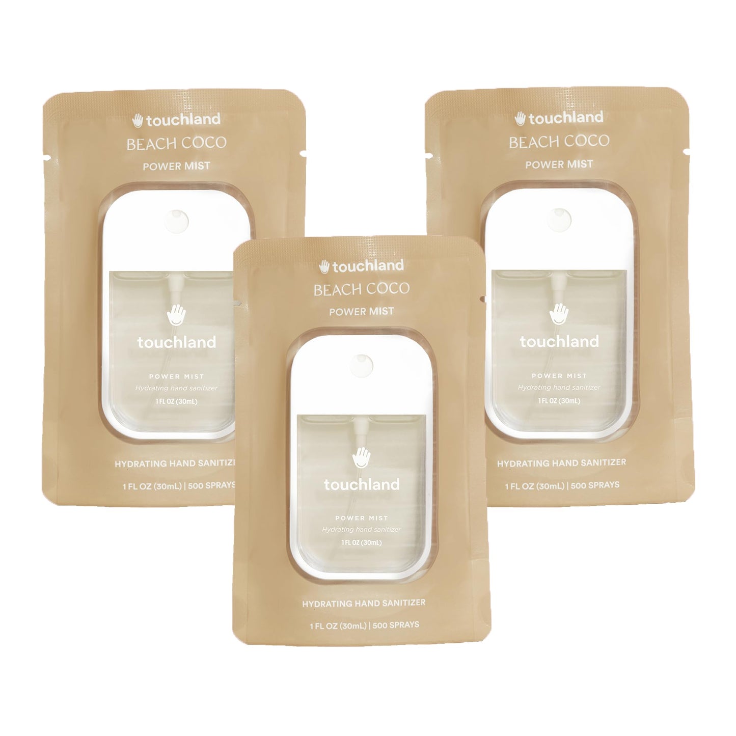 Touchland Hydrating Hand Sanitizer Spray – Confetti Cake Trio Set, Dye Free – 3 x 1 FL OZ Travel Size Mists