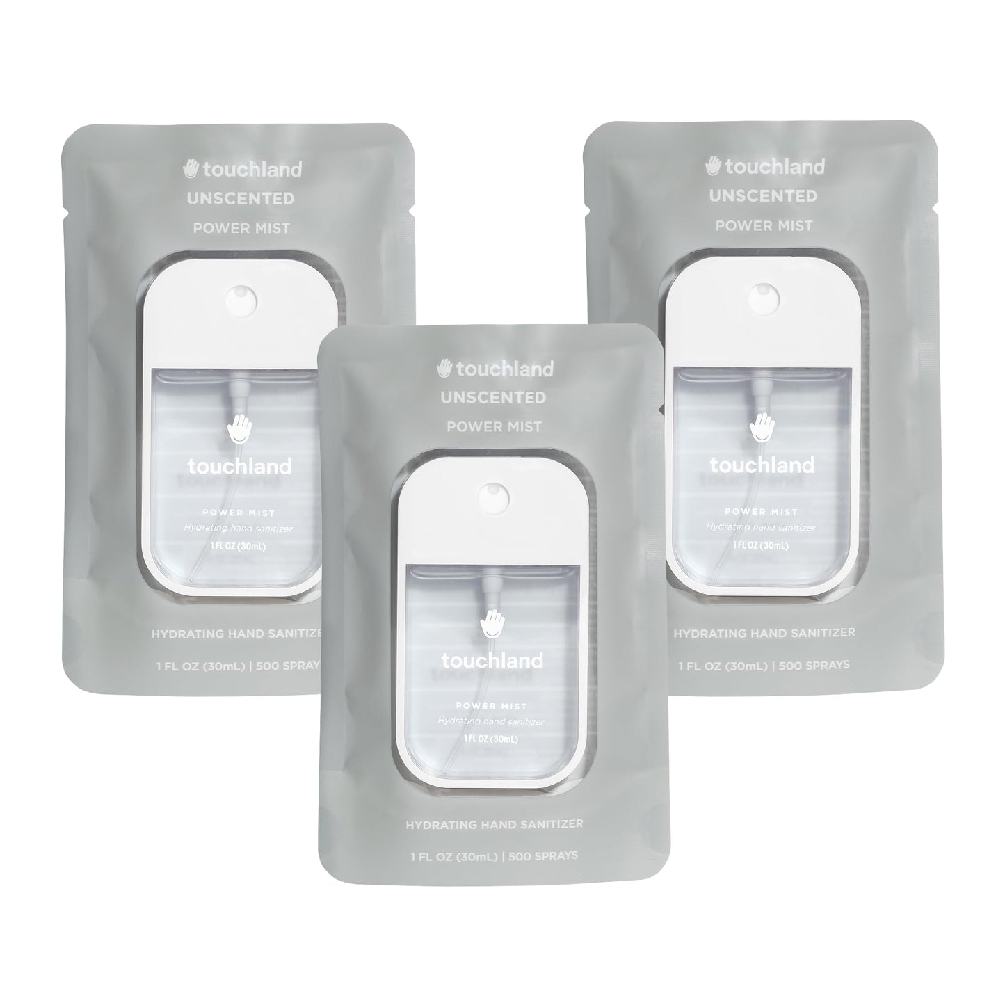 Touchland Hydrating Hand Sanitizer Spray – Confetti Cake Trio Set, Dye Free – 3 x 1 FL OZ Travel Size Mists