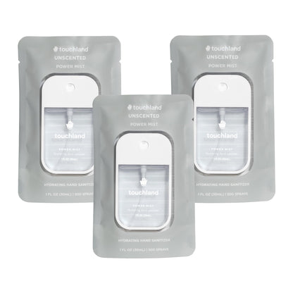 Touchland Hydrating Hand Sanitizer Spray – Confetti Cake Trio Set, Dye Free – 3 x 1 FL OZ Travel Size Mists