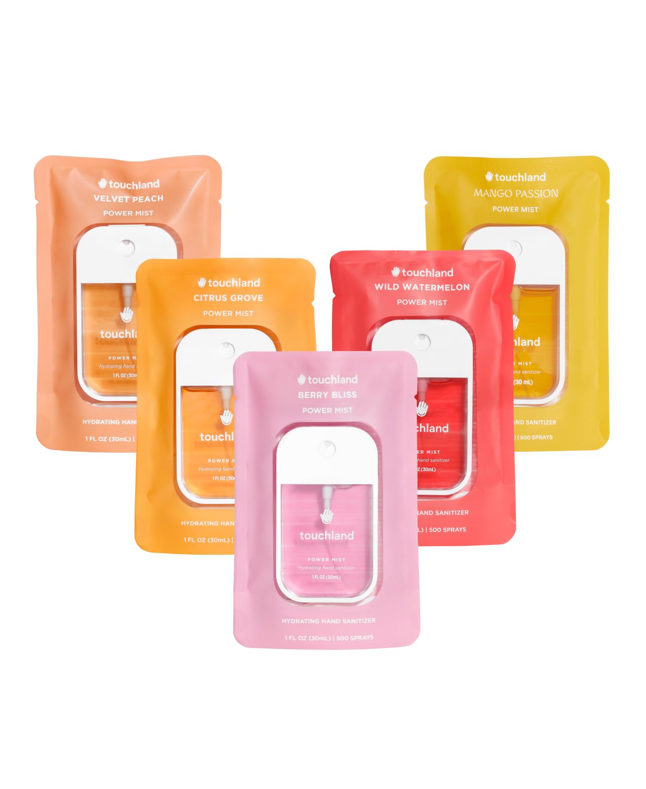 Touchland Hydrating Hand Sanitizer Spray – Confetti Cake Trio Set, Dye Free – 3 x 1 FL OZ Travel Size Mists