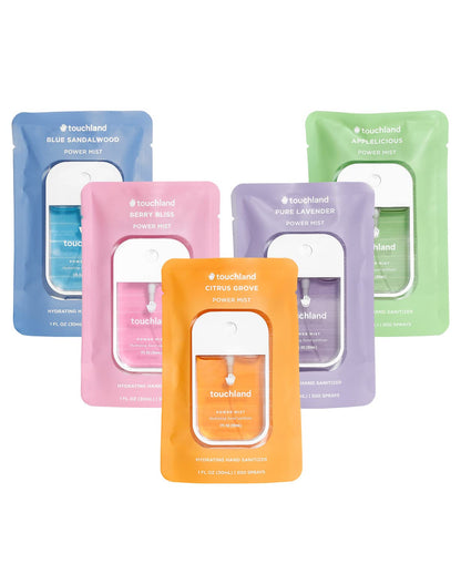 Touchland Hydrating Hand Sanitizer Spray – Confetti Cake Trio Set, Dye Free – 3 x 1 FL OZ Travel Size Mists
