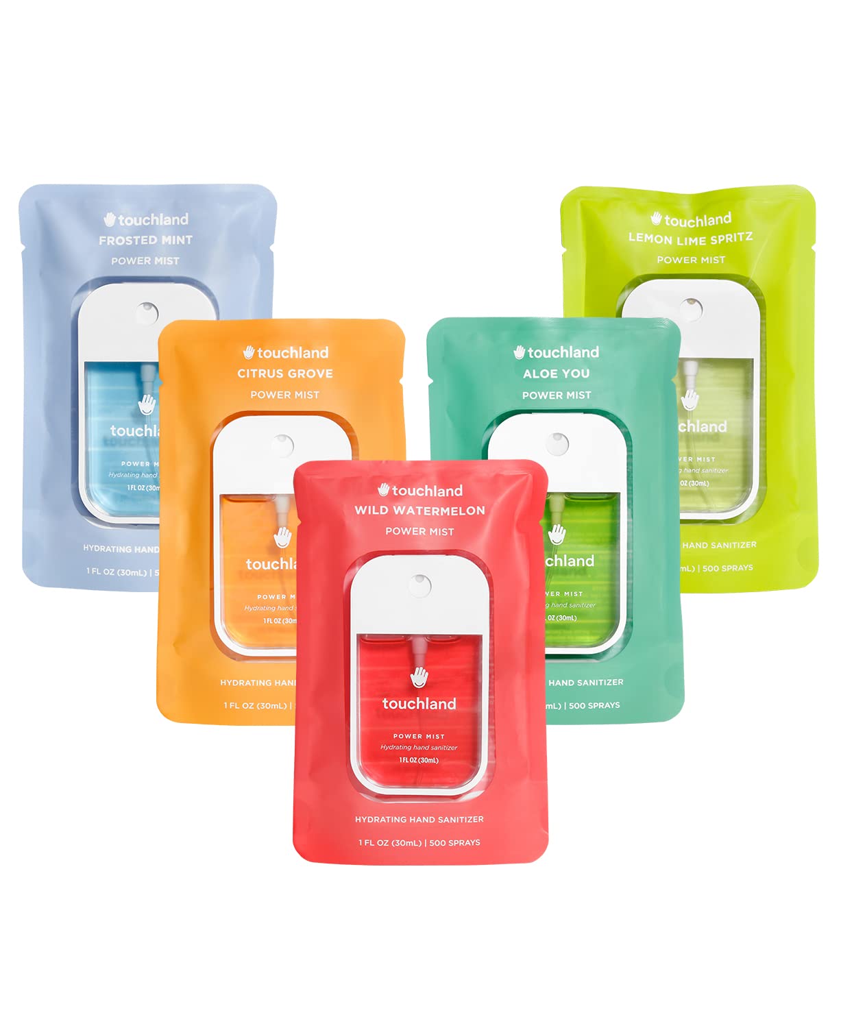 Touchland Hydrating Hand Sanitizer Spray – Confetti Cake Trio Set, Dye Free – 3 x 1 FL OZ Travel Size Mists