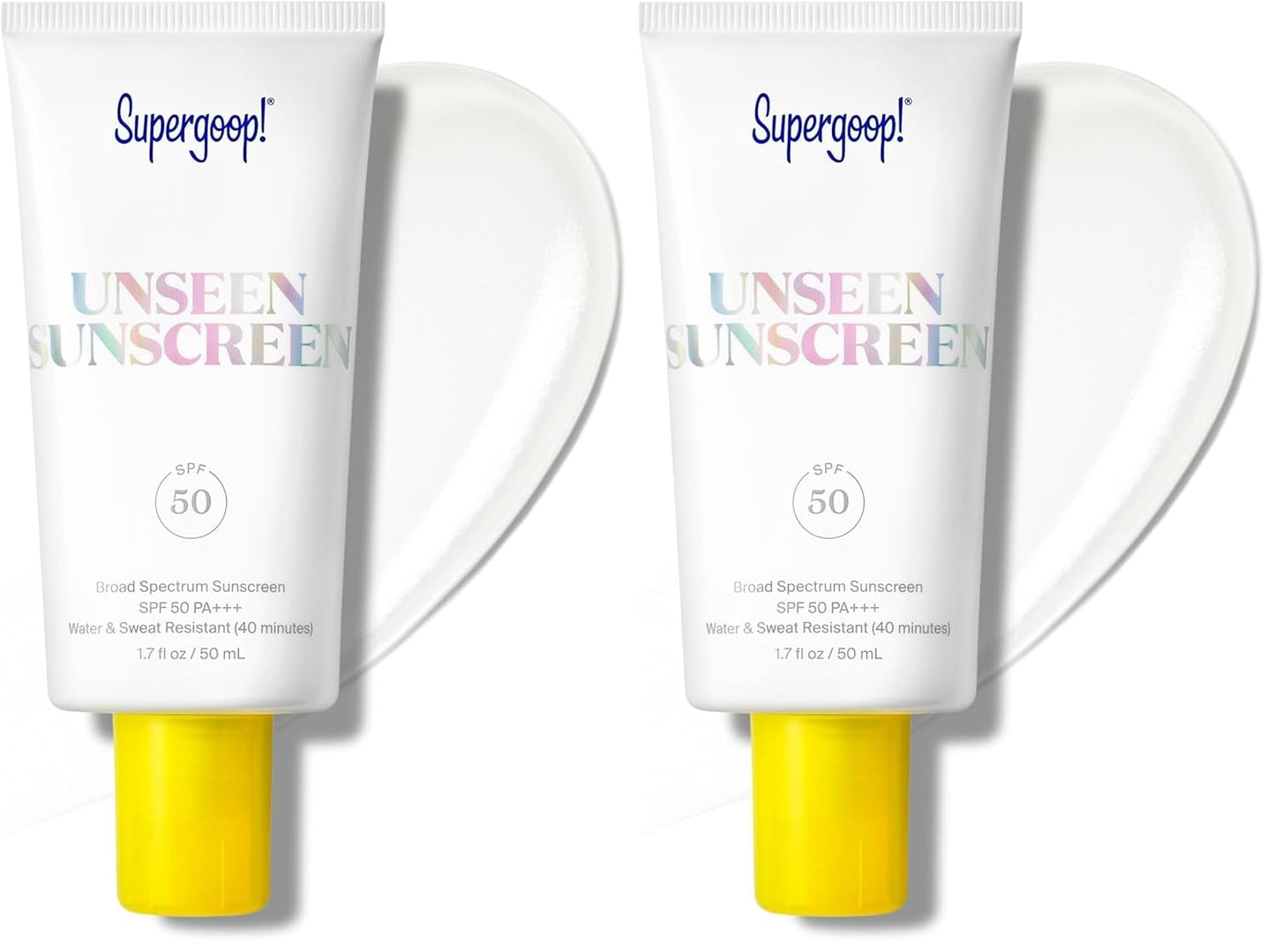 Supergoop! Unseen Sunscreen - Clear & Invisible Face Sunscreen + Broad Spectrum + Makeup-Gripping Primer - Weightless, Scentless, Oil Free - For All Skin Types & Tones