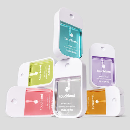 Touchland Hydrating Hand Sanitizer Spray – Confetti Cake Trio Set, Dye Free – 3 x 1 FL OZ Travel Size Mists