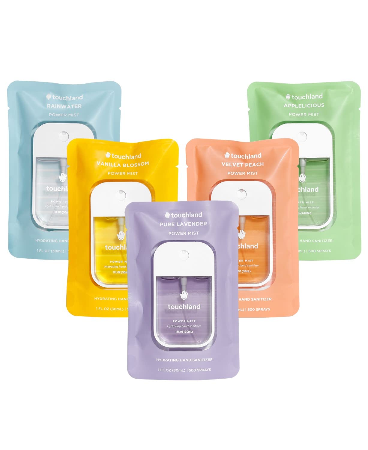 Touchland Hydrating Hand Sanitizer Spray – Confetti Cake Trio Set, Dye Free – 3 x 1 FL OZ Travel Size Mists