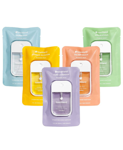 Touchland Hydrating Hand Sanitizer Spray – Confetti Cake Trio Set, Dye Free – 3 x 1 FL OZ Travel Size Mists