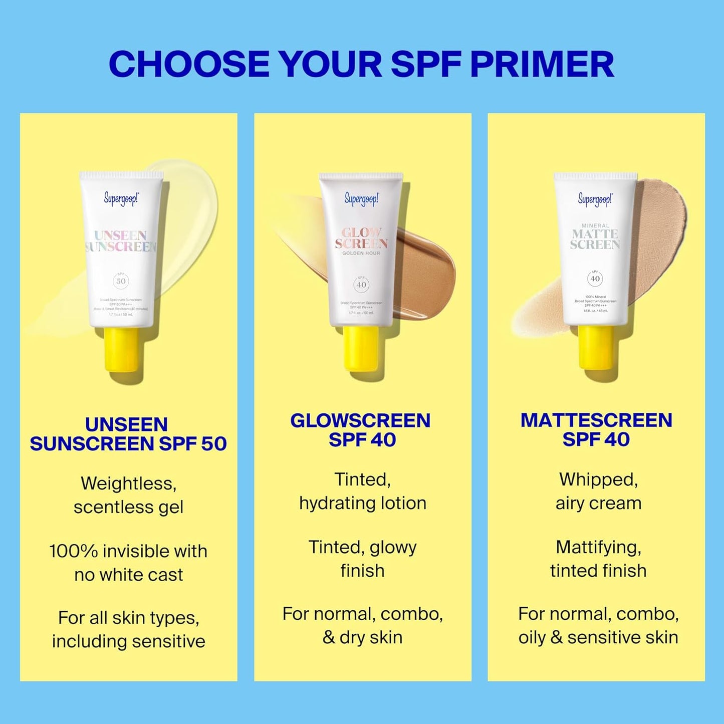 Supergoop! Unseen Sunscreen - Clear & Invisible Face Sunscreen + Broad Spectrum + Makeup-Gripping Primer - Weightless, Scentless, Oil Free - For All Skin Types & Tones