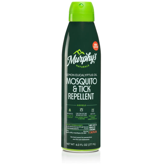 Murphy's Naturals Mosquito & Tick Bug Repellent Spray, Oil of Lemon Eucalyptus for Skin + Outdoor Gear, 4 Ounce Pump, 2-Pack
