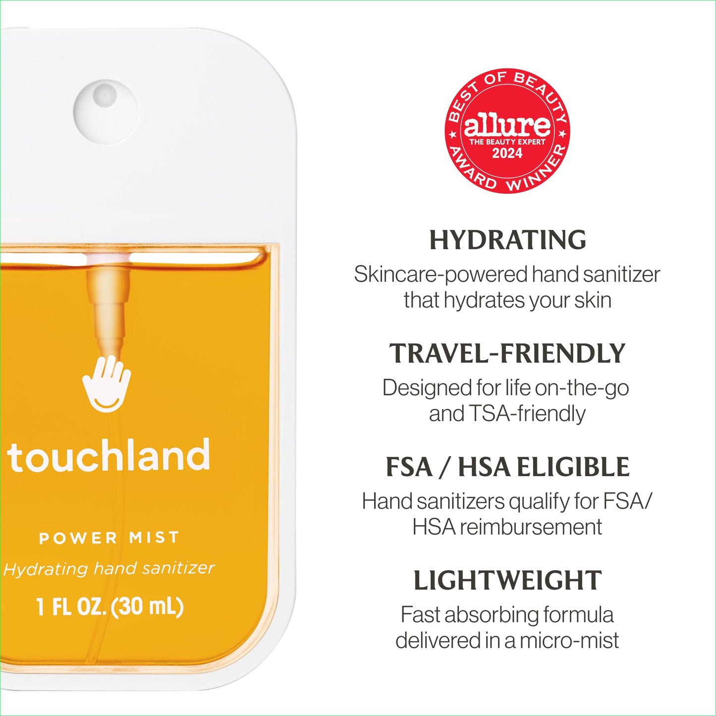 Touchland Hydrating Hand Sanitizer Spray – Confetti Cake Trio Set, Dye Free – 3 x 1 FL OZ Travel Size Mists
