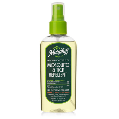Murphy's Naturals Mosquito & Tick Bug Repellent Spray, Oil of Lemon Eucalyptus for Skin + Outdoor Gear, 4 Ounce Pump, 2-Pack