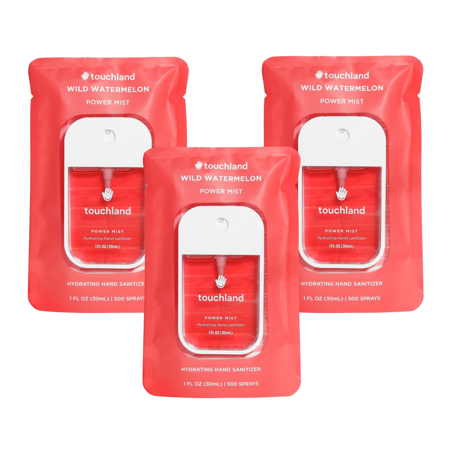 Touchland Hydrating Hand Sanitizer Spray – Confetti Cake Trio Set, Dye Free – 3 x 1 FL OZ Travel Size Mists