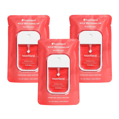 Touchland Hydrating Hand Sanitizer Spray – Confetti Cake Trio Set, Dye Free – 3 x 1 FL OZ Travel Size Mists