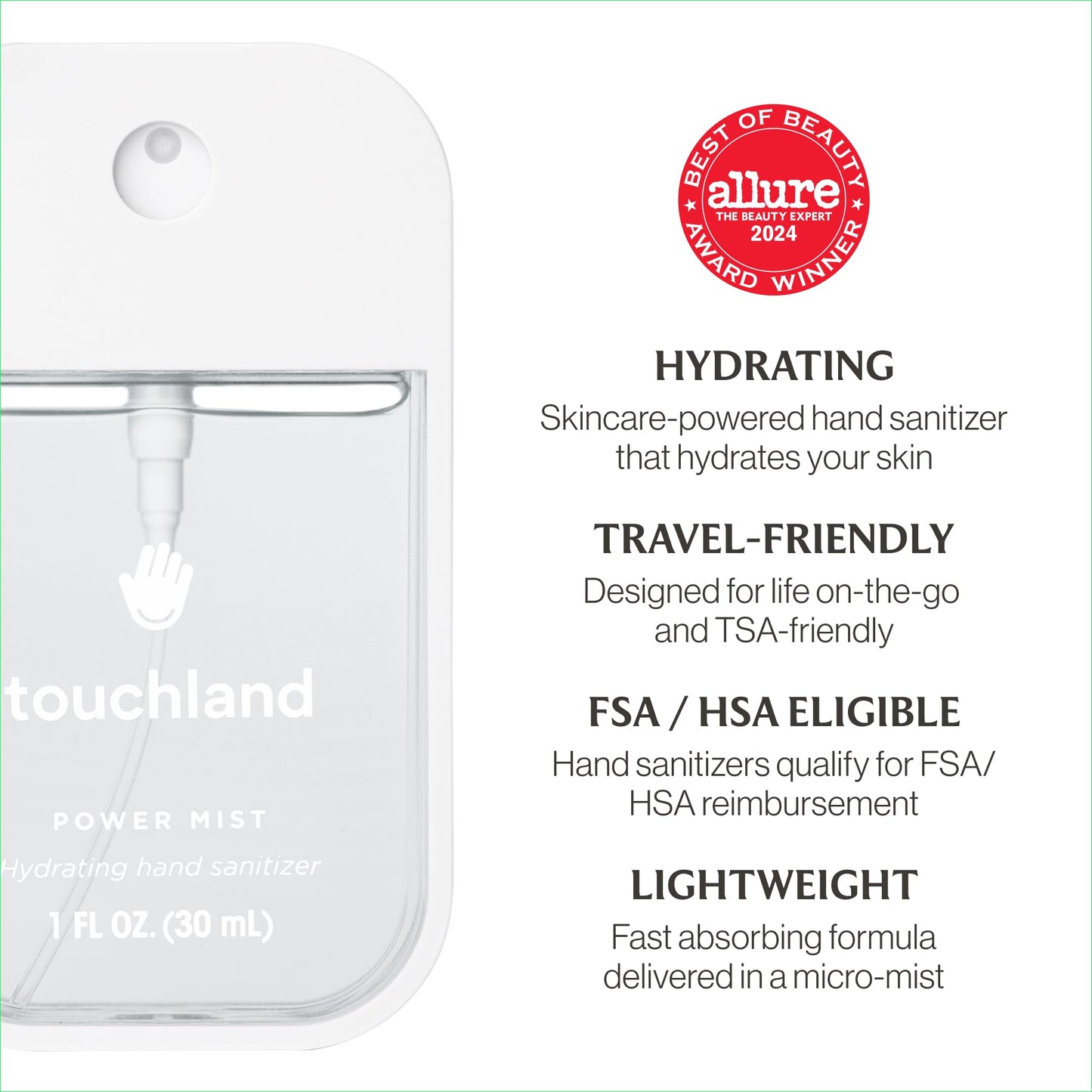 Touchland Hydrating Hand Sanitizer Spray – Confetti Cake Trio Set, Dye Free – 3 x 1 FL OZ Travel Size Mists