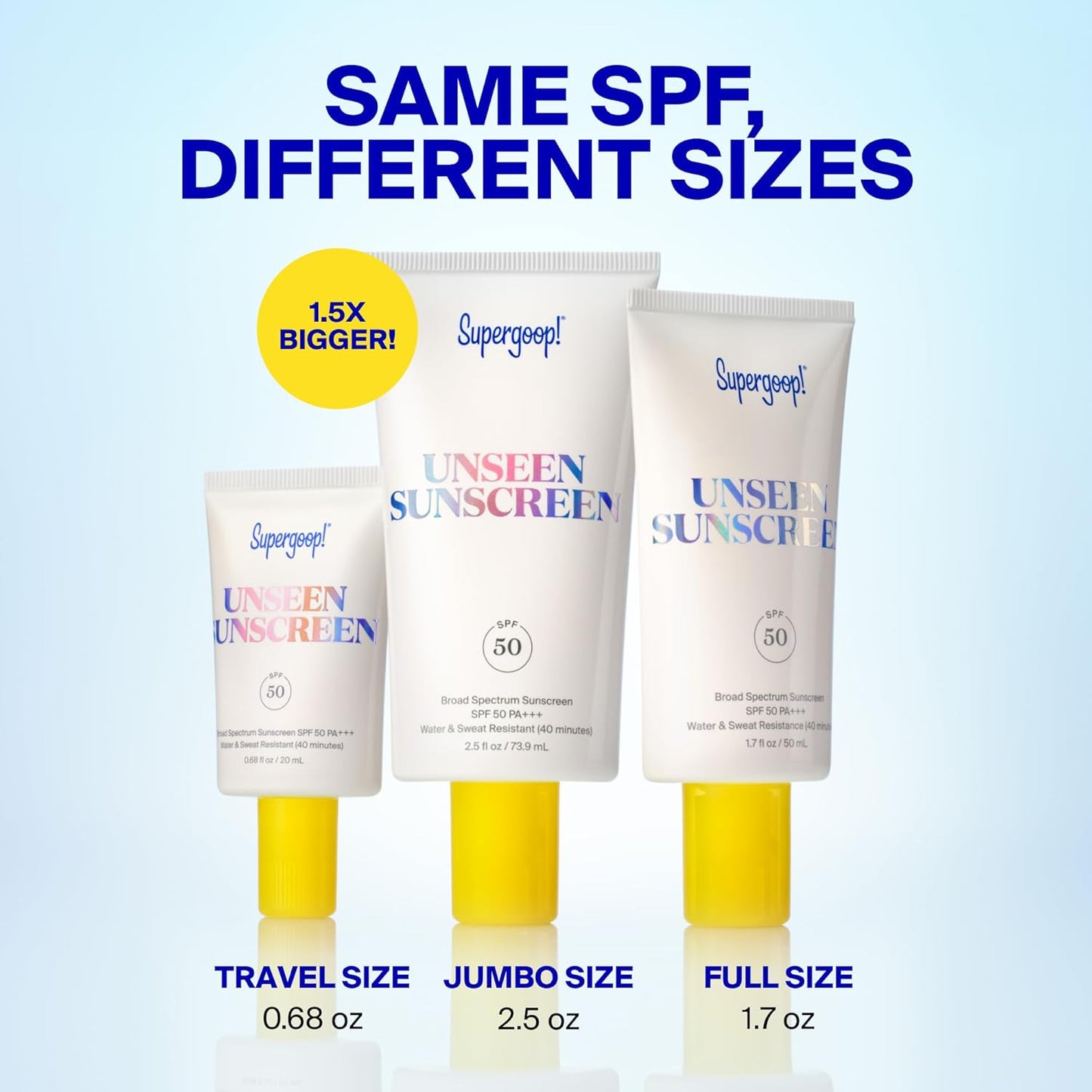 Supergoop! Unseen Sunscreen - Clear & Invisible Face Sunscreen + Broad Spectrum + Makeup-Gripping Primer - Weightless, Scentless, Oil Free - For All Skin Types & Tones