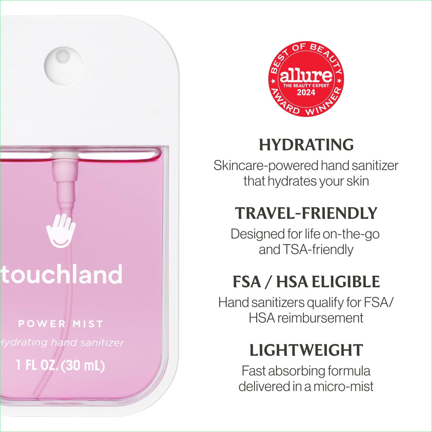 Touchland Hydrating Hand Sanitizer Spray – Confetti Cake Trio Set, Dye Free – 3 x 1 FL OZ Travel Size Mists