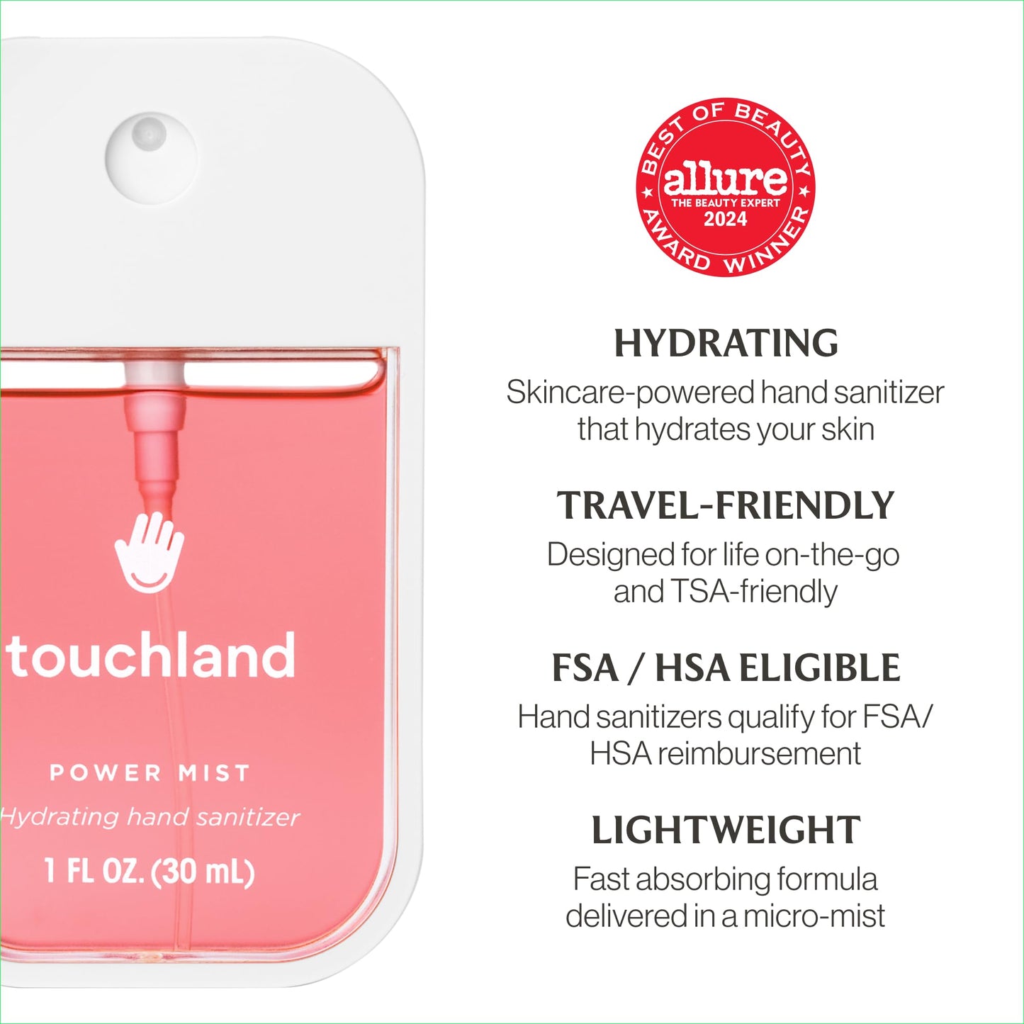 Touchland Hydrating Hand Sanitizer Spray – Confetti Cake Trio Set, Dye Free – 3 x 1 FL OZ Travel Size Mists