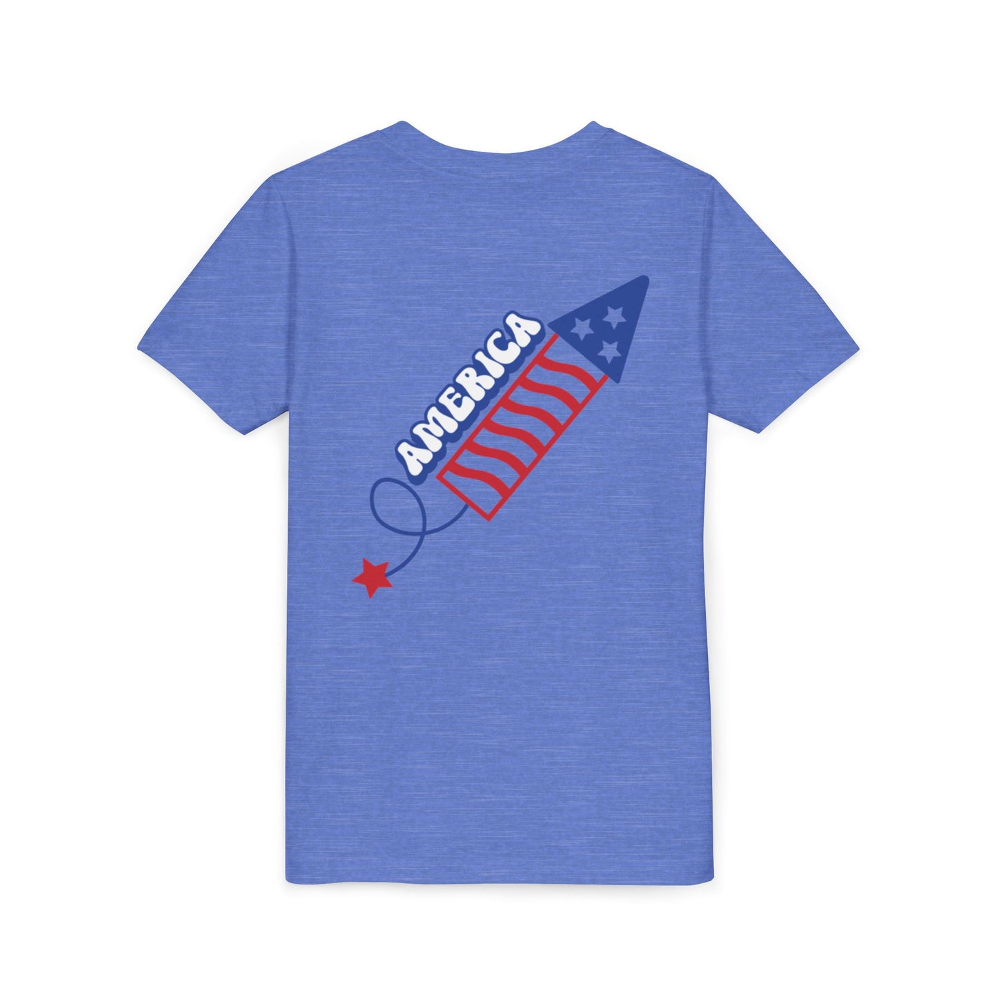 Youth Tee — Patriotic 4th of July Firework Rocket Tee (America)