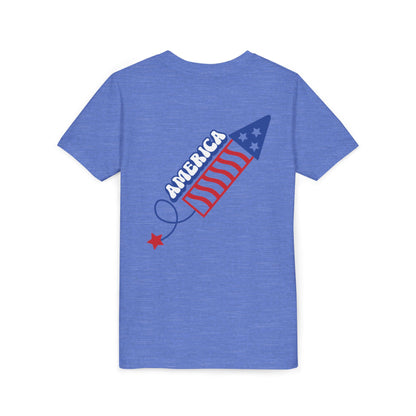 Youth Tee — Patriotic 4th of July Firework Rocket Tee (America)