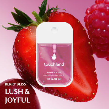 Touchland Hydrating Hand Sanitizer Spray – Confetti Cake Trio Set, Dye Free – 3 x 1 FL OZ Travel Size Mists
