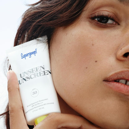Supergoop! Unseen Sunscreen - Clear & Invisible Face Sunscreen + Broad Spectrum + Makeup-Gripping Primer - Weightless, Scentless, Oil Free - For All Skin Types & Tones