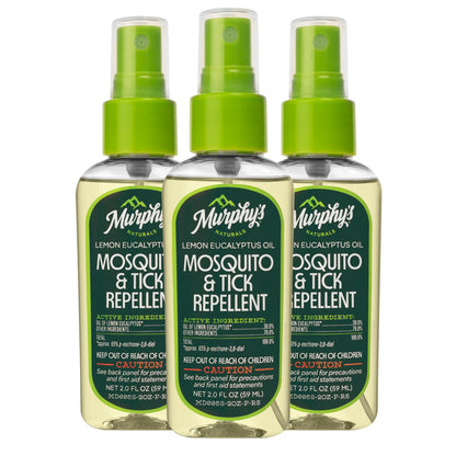 Murphy's Naturals Mosquito & Tick Bug Repellent Spray, Oil of Lemon Eucalyptus for Skin + Outdoor Gear, 4 Ounce Pump, 2-Pack