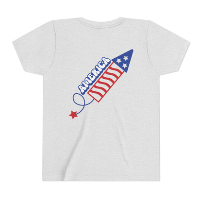 Youth Tee — Patriotic 4th of July Firework Rocket Tee (America)