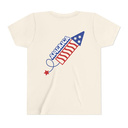 Youth Tee — Patriotic 4th of July Firework Rocket Tee (America)