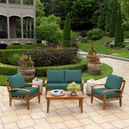Arden Outdoor Loveseat Cushion Set, 48 x 24, Water Repellent, Fade Resistant, Cushion Set for Couch, Bench, and Swing, Black Cabana Stripe